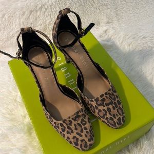 NWT Ancle Strap Cheetah Print shoes in size 7.5